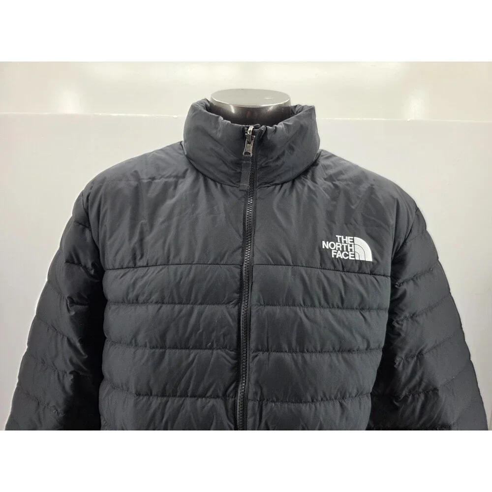 The North Face Puffer Jacket 550 Men's 2XL Black Down Long Sleeve Winter Hiking